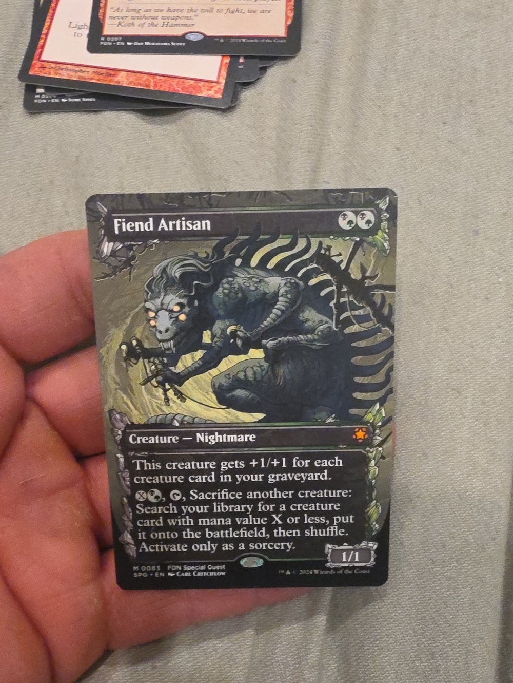 Magic: The Gathering Fiend Artisan Trading Card